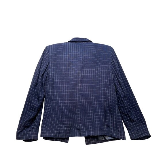 Pendleton  Womens Classic Blue Checkered Blazer Jacket Size 10 Made In USA - Picture 11 of 13